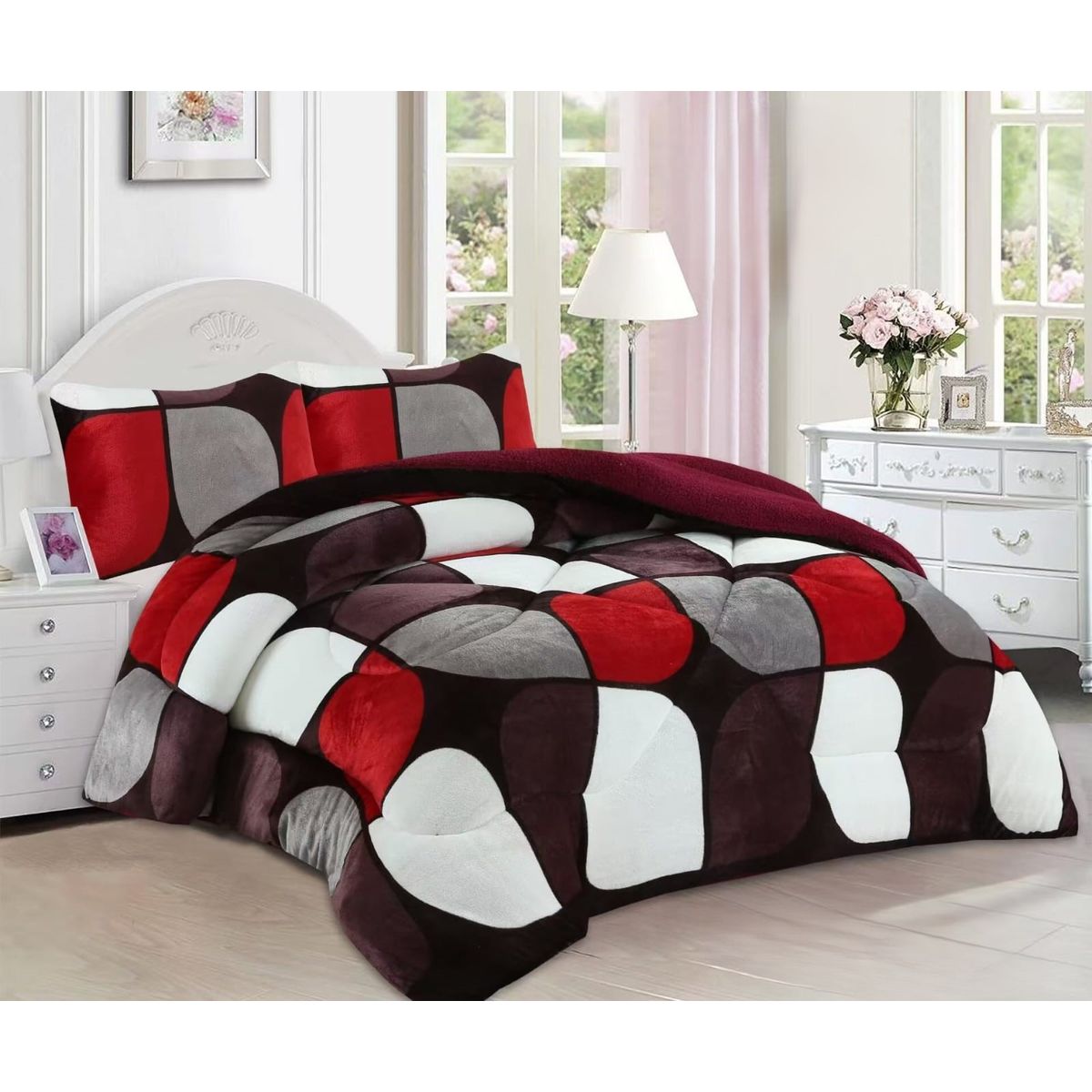 GENERICO - COBERTOR GRUESO PLUSH CON CHIPORRO PARA INVIERNO 1.5 PLAZA