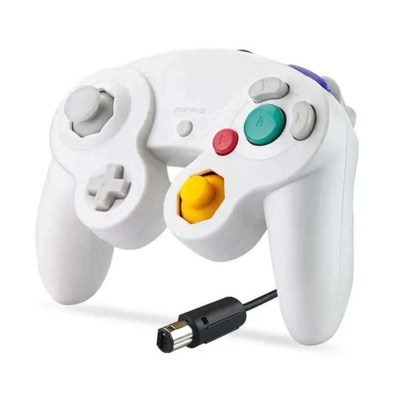 CORRERREY - Controlador Gamecube para Switch NGC mando con cable USB Wii Blanco