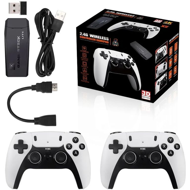CORRERREY Consola de videojuegos M8 PRO 64GB 20000 Juegos+Controles Inalámbricos