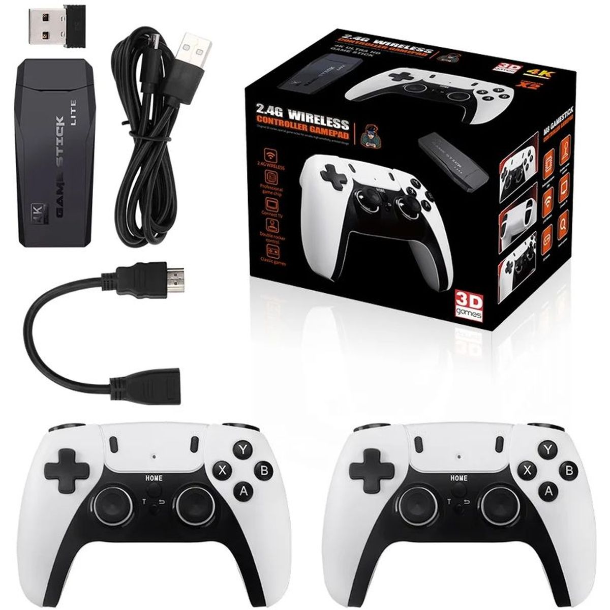 CORRERREY - Consola de videojuegos M8 PRO 64GB 20000 Juegos+Controles Inalámbricos