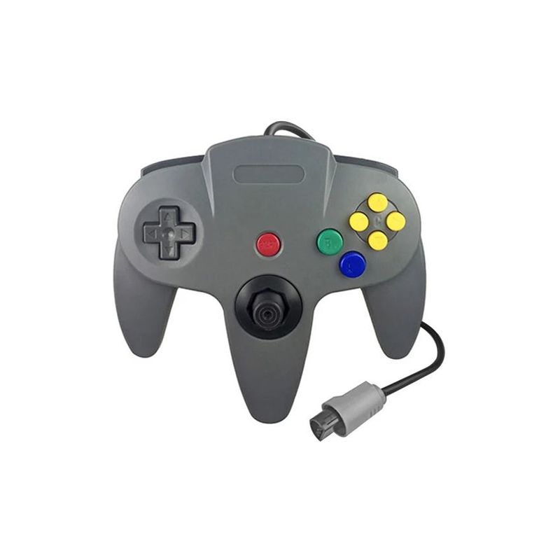 CORRERREY - Mando con cable para consola Nintendo 64 mando clásico para N64 Gris