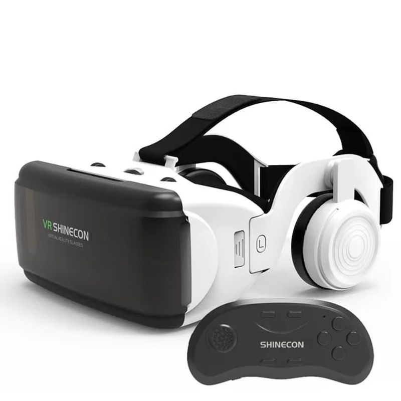 CORRERREY - Gafas de realidad Virtual 3D VR casco estéreo Controlador de juego