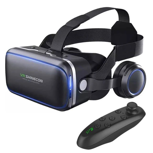 CORRERREY Gafas de realidad Virtual 3D VR casco estéreo Controlador de juego