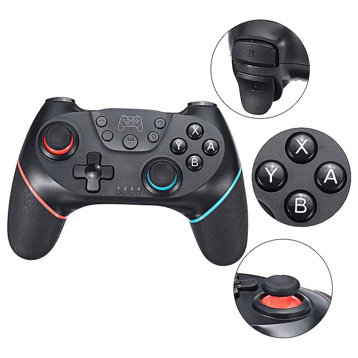 CORRERREY - Mando inalámbrico con Bluetooth para Nintendo Switch Pro de 6 ejes
