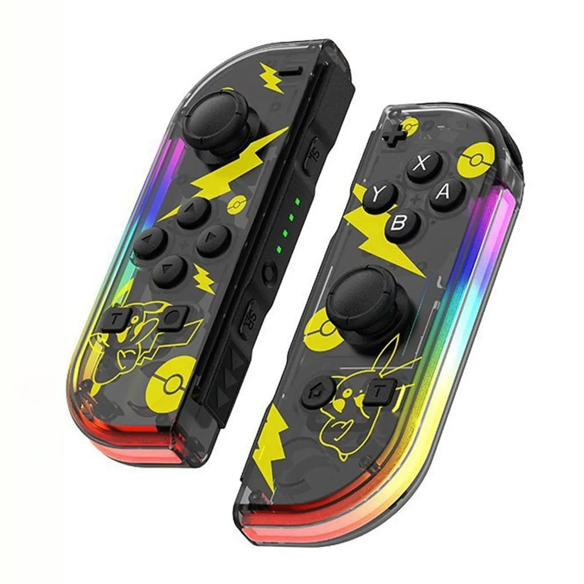 CORRERREY - Gamepad Inalámbrico Doble Joypad Rgb Vibración 6 Eje Nintendo Switch