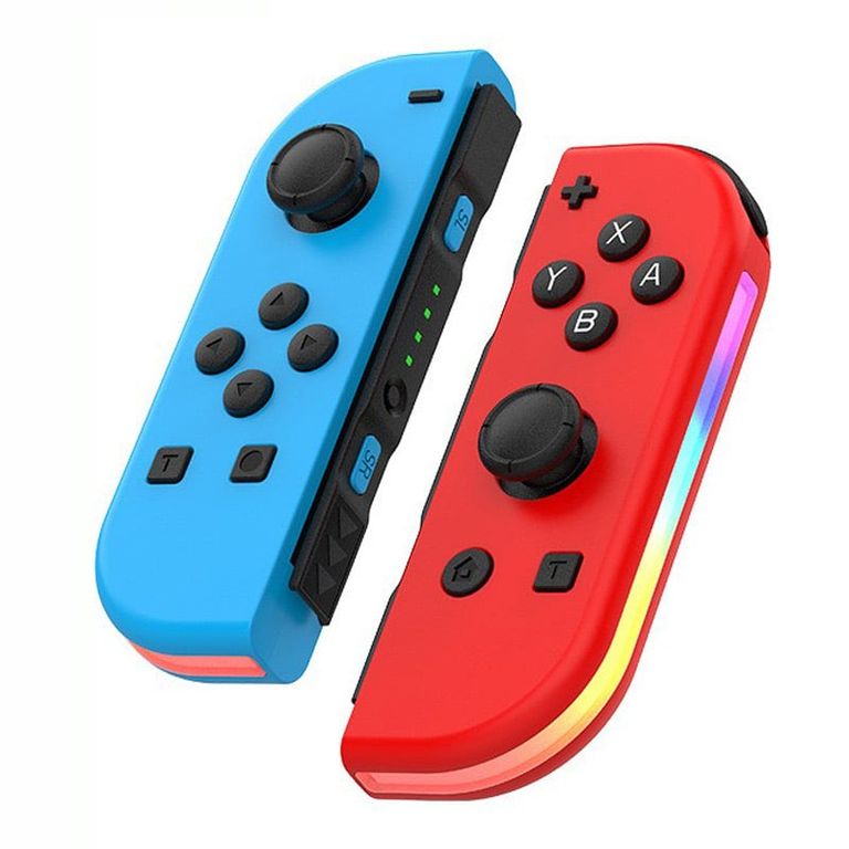 CORRERREY Joysticks Inalámbricos Rgb Doble Motor Giroscopio 6 Ejes 5. 2 Para Nintendo Switch