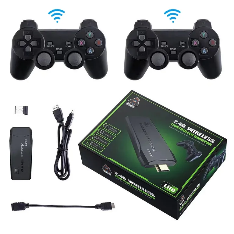 CORRERREY Consola Retro de Videojuegos 64GB 20000 Juegos+Controles Inalámbricos