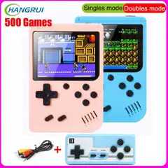 OEM - Mini consola portátil 500 consola de videojuegos retro Rosa