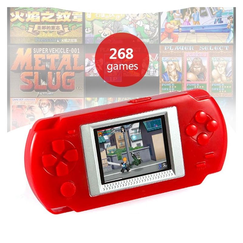 OEM - Consola de videojuegos portátil para niños consola con 268 juegos