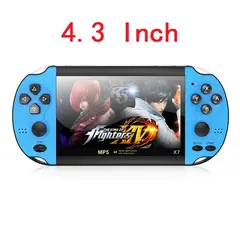 VDVO - 4.3 Pulgadas X7 consola juegos portátil de doble palanca de mando azul