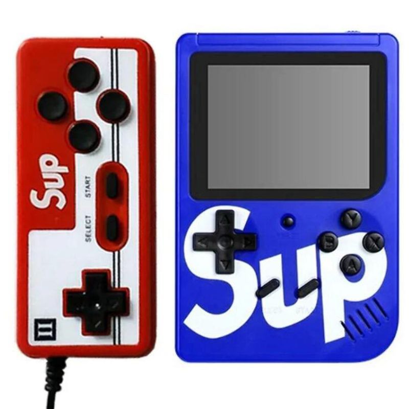 VDVO - Mini consola sup portatil retro 400 juegos con control remoto azul