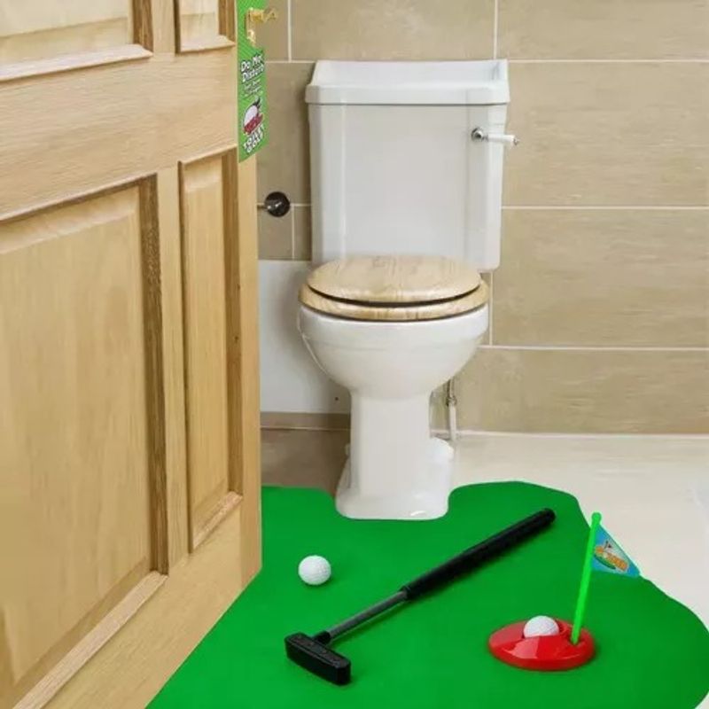 GENERICO - Mini Juego De Golf - Practica Baño Wc Inodoro