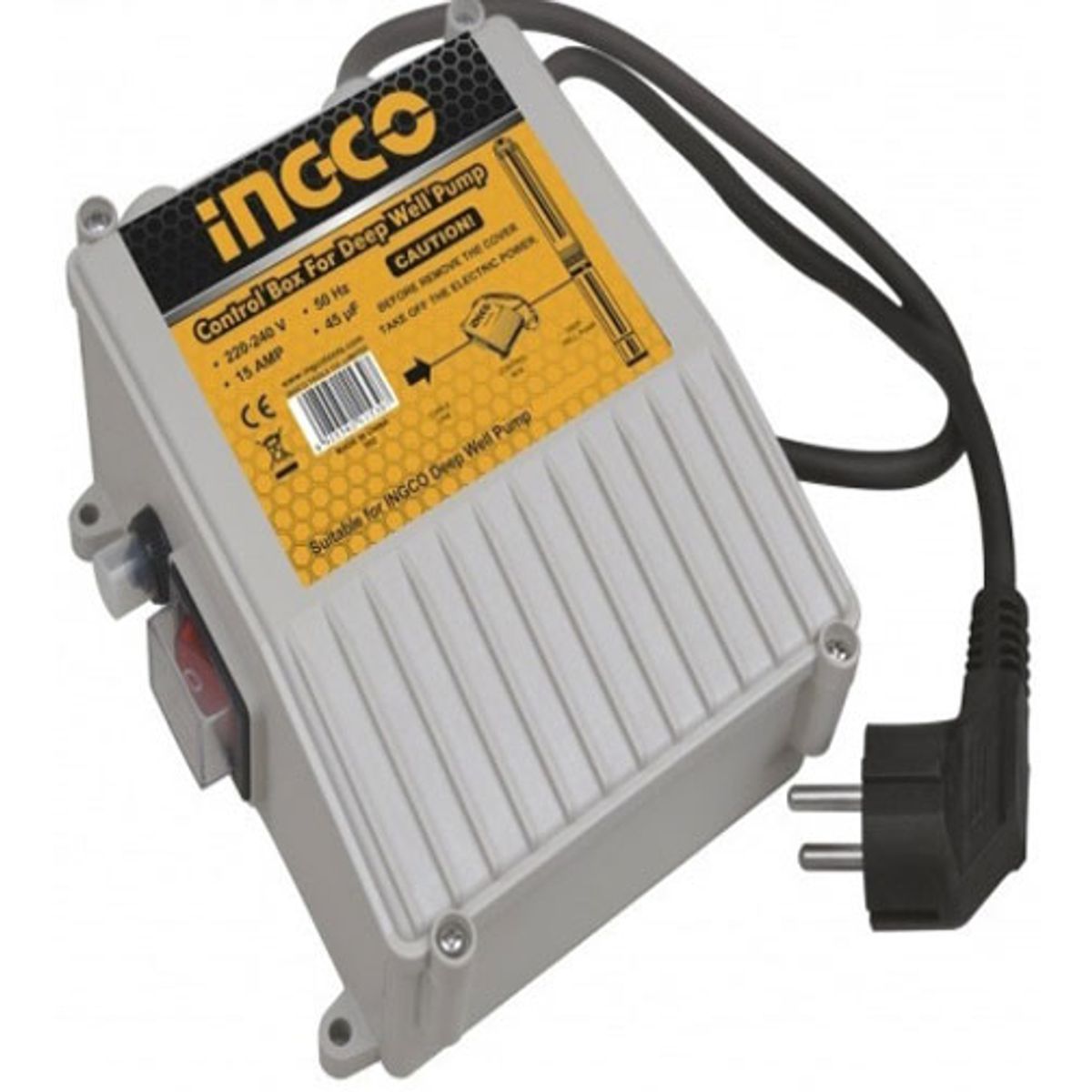 INGCO - Caja De Control Industrial Para Bomba De Agua 6A Ingco Dwp3701-Sb