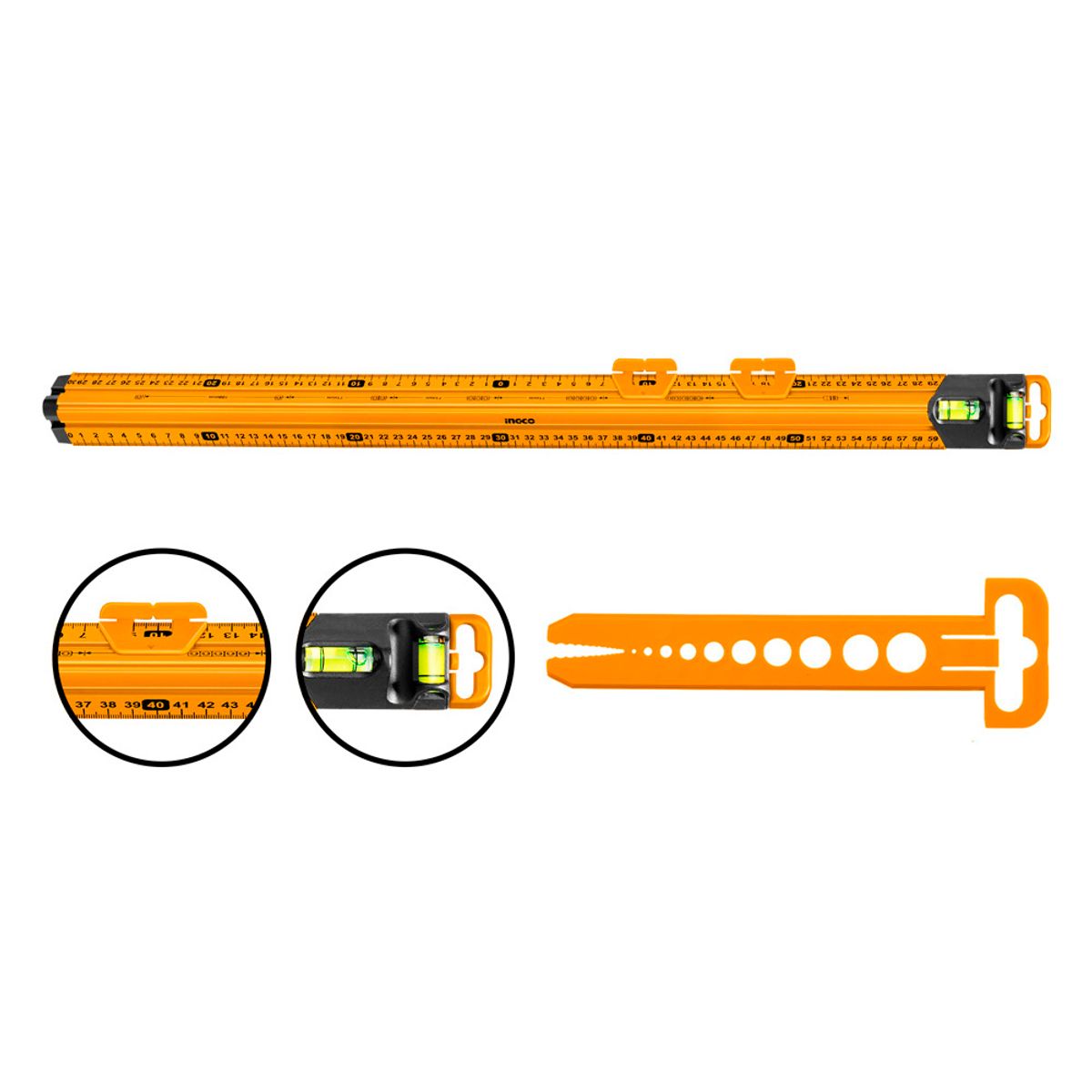 INGCO - Regla Con Nivel De Burbuja 60Cm Ingco Hsr36003