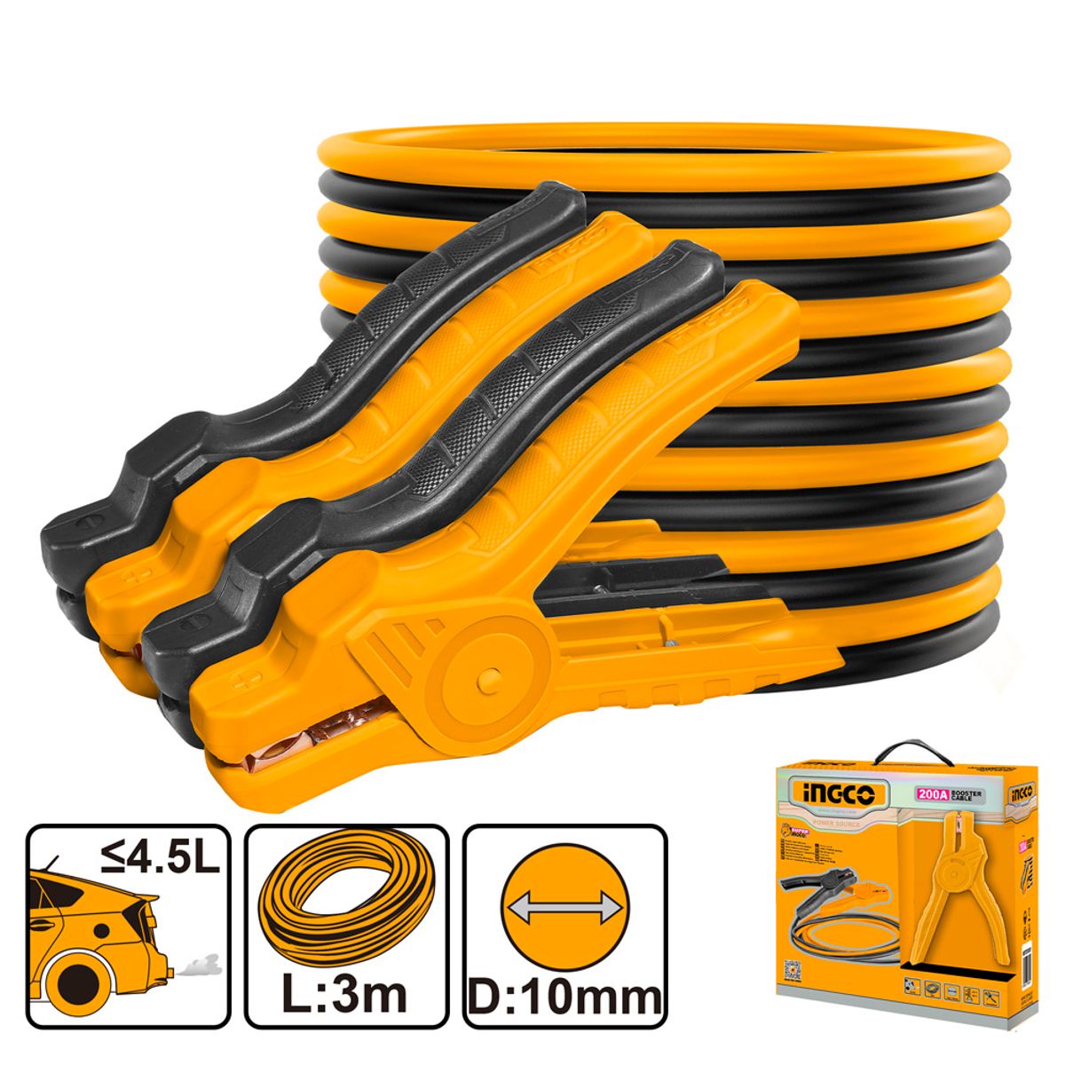 INGCO - Cable Roba Corriente 600A Ingco Hbtcp6008