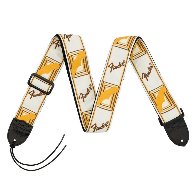 FENDER - Correa de Guitarra Fender Monogrammed White-Yellow-Brown