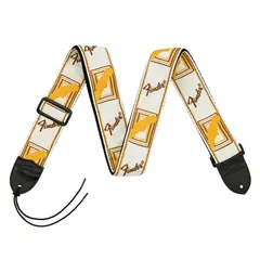 FENDER - Correa de Guitarra Monogrammed White-Yellow-Brown