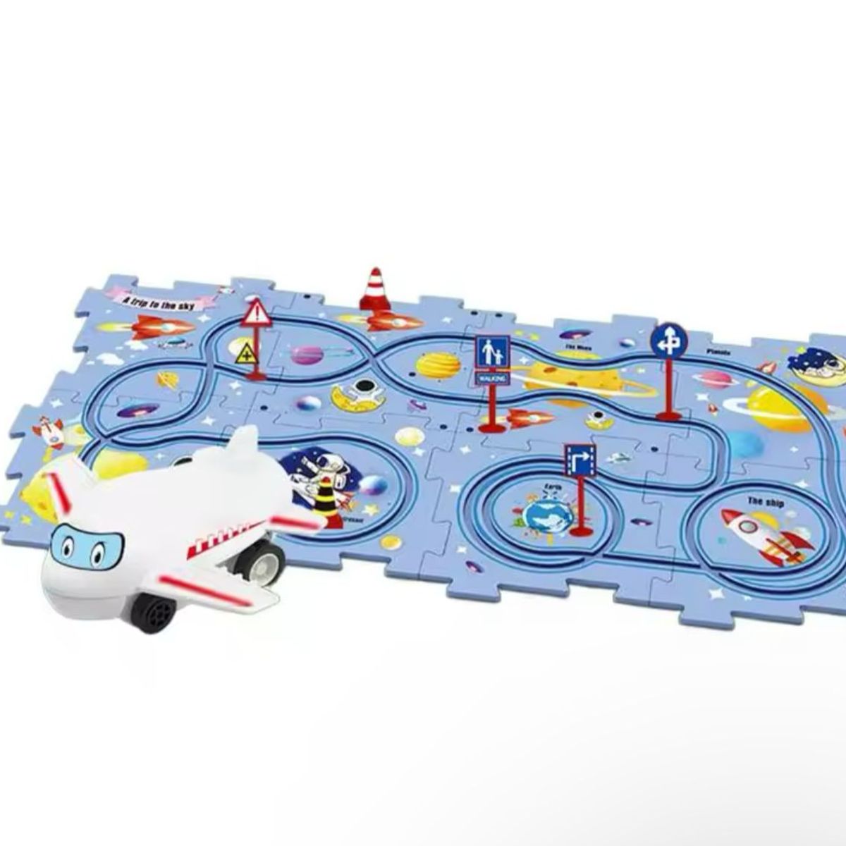 GENERICO - Juguete Educativo Montessori Pistas De Rompecabezas Constru