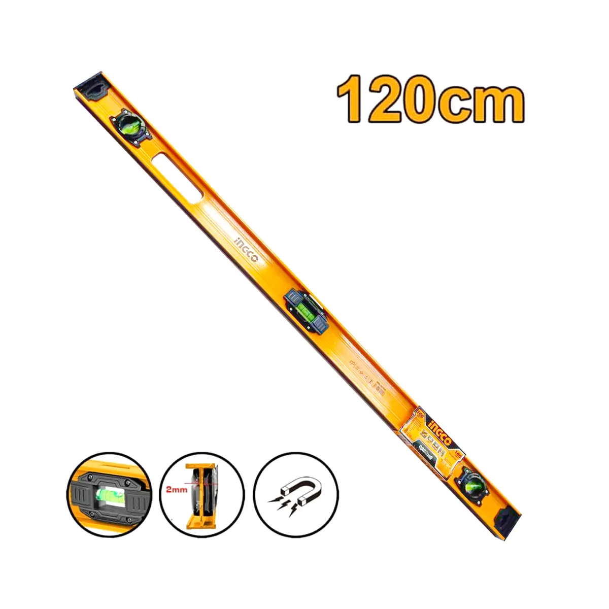 INGCO - Nivel De 3 Burbujas En I 120Cm Ingco Hsl28120