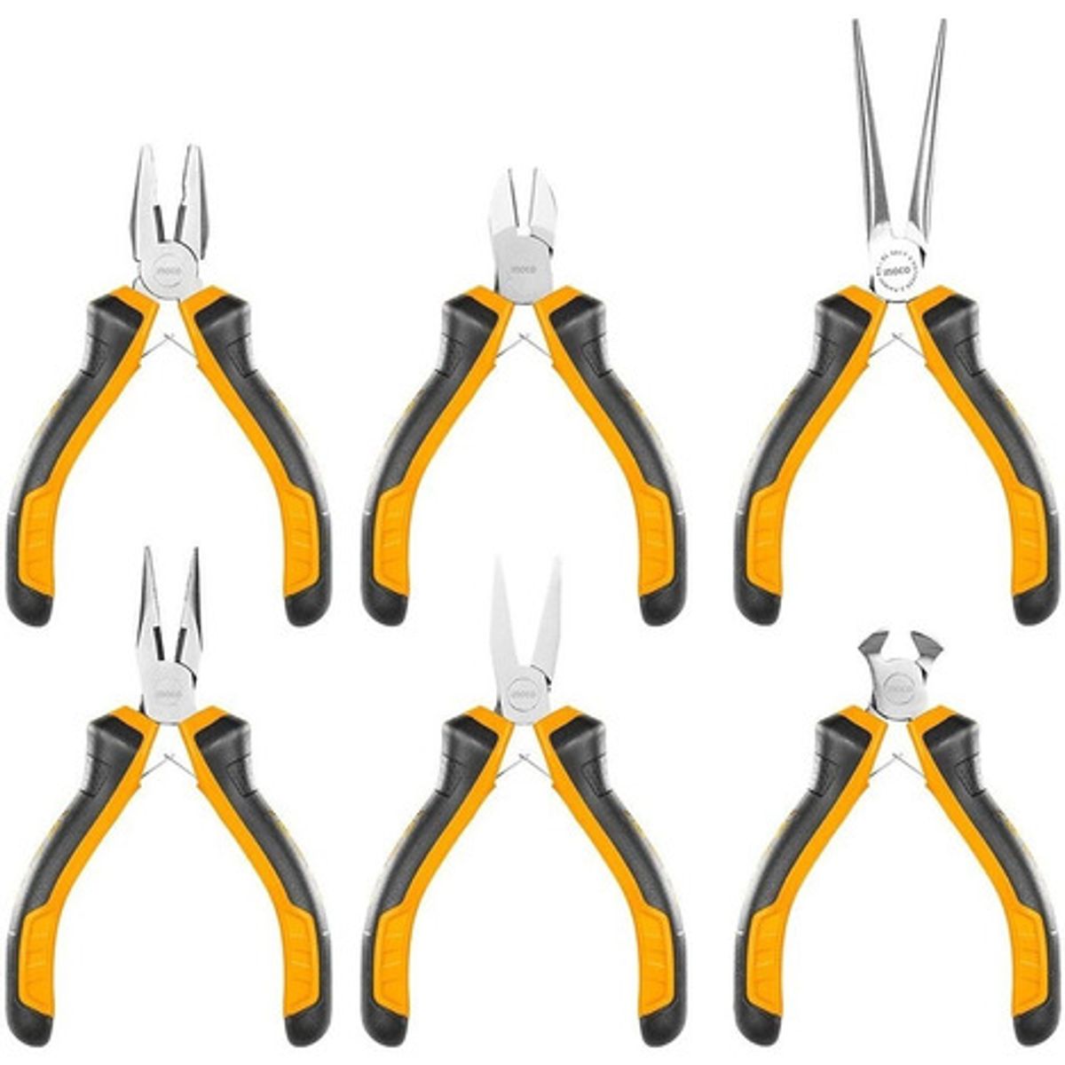 INGCO - Set De Alicates 6 Piezas 115Mm/4,5" Ingco Ss Hmps06115