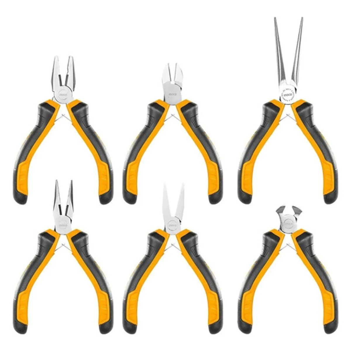 INGCO - Set De Alicates 6 Piezas 115Mm/4,5" Ingco Ss Hmps06115