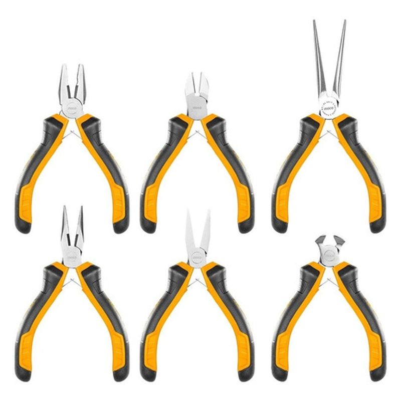 INGCO - Set De Alicates 6 Piezas 115Mm/4,5" Ingco Ss Hmps06115