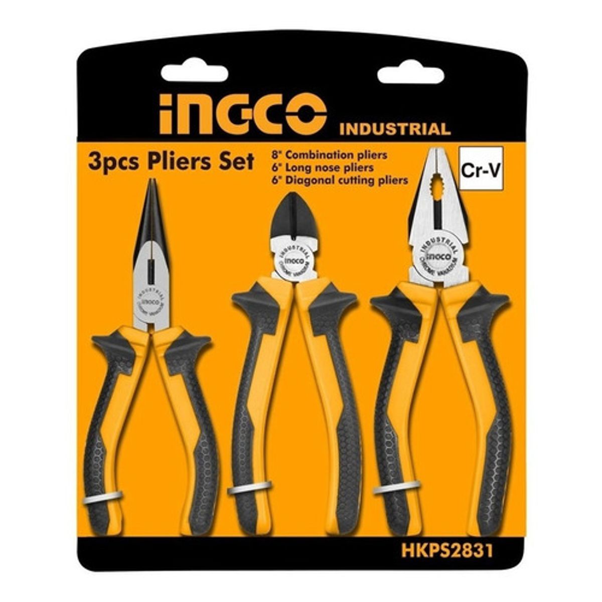 INGCO - Set Alicates Industrial 3 Piezas 160-200Mm/6-8" Ingco
