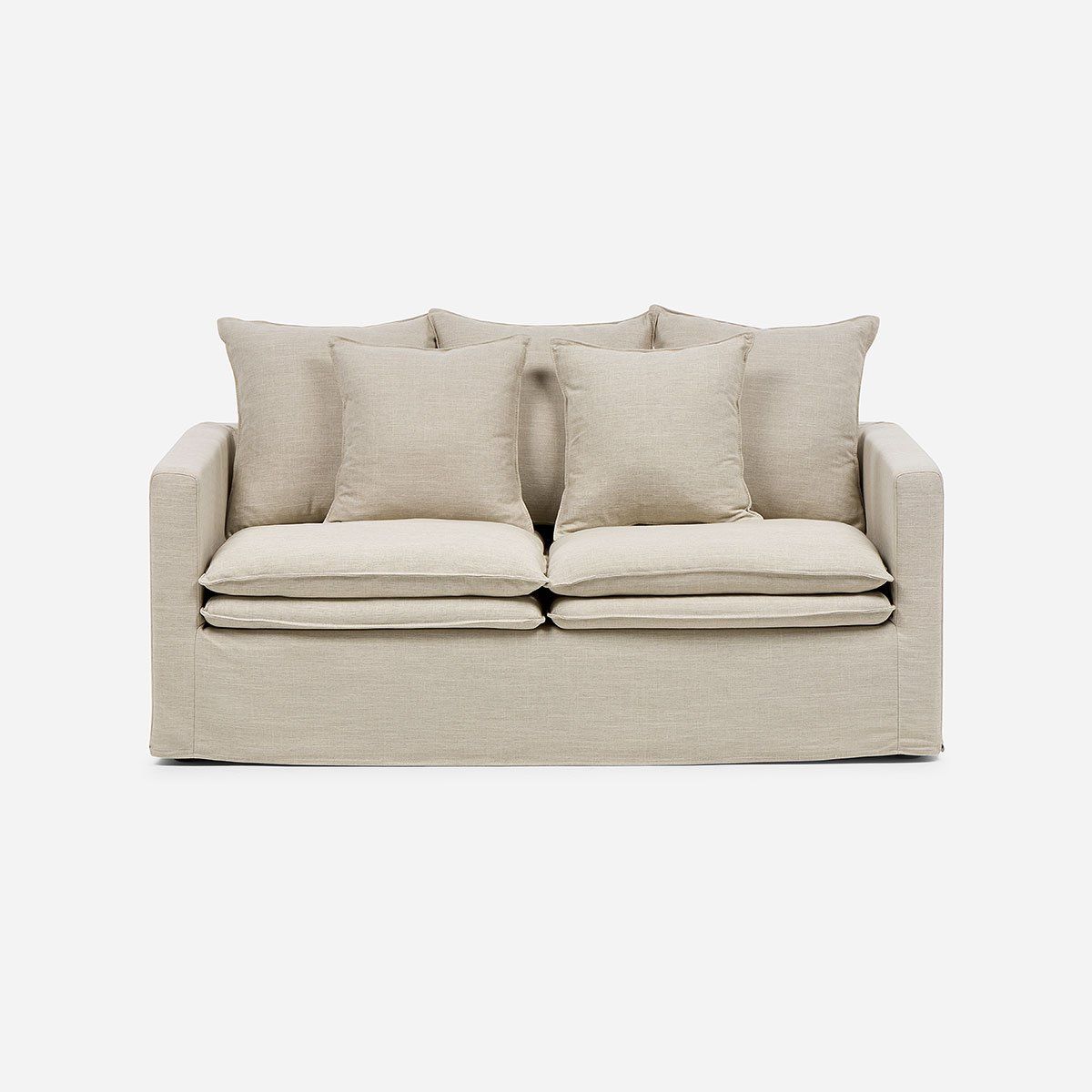 ROSEN - Sofá Gabon 2,5 Cuerpos Tela Tostado