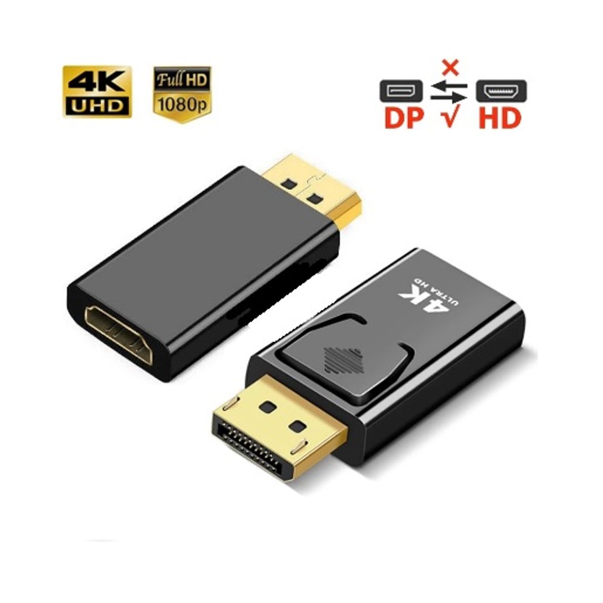 GENERICO - Adaptador DisplayPort a HDMI 4K Ultra HD Convertidor de puerto