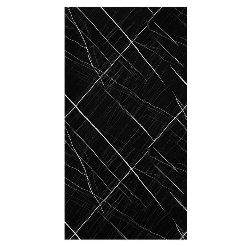 DOER - Lamina De Pvc Estilo Mármol Para Pared 122 Cm X 244 Cm 007 Negro Grid
