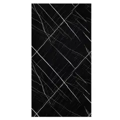 DOER - Lamina De Pvc Estilo Mármol Para Pared 122 Cm X 244 Cm 007 Negro Grid