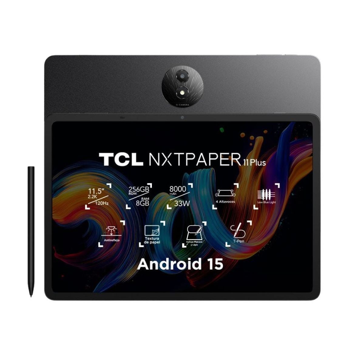 TCL - Tablet TCL NXTPAPER 11 Plus 256GB + 8GB Lápiz + Flip Case