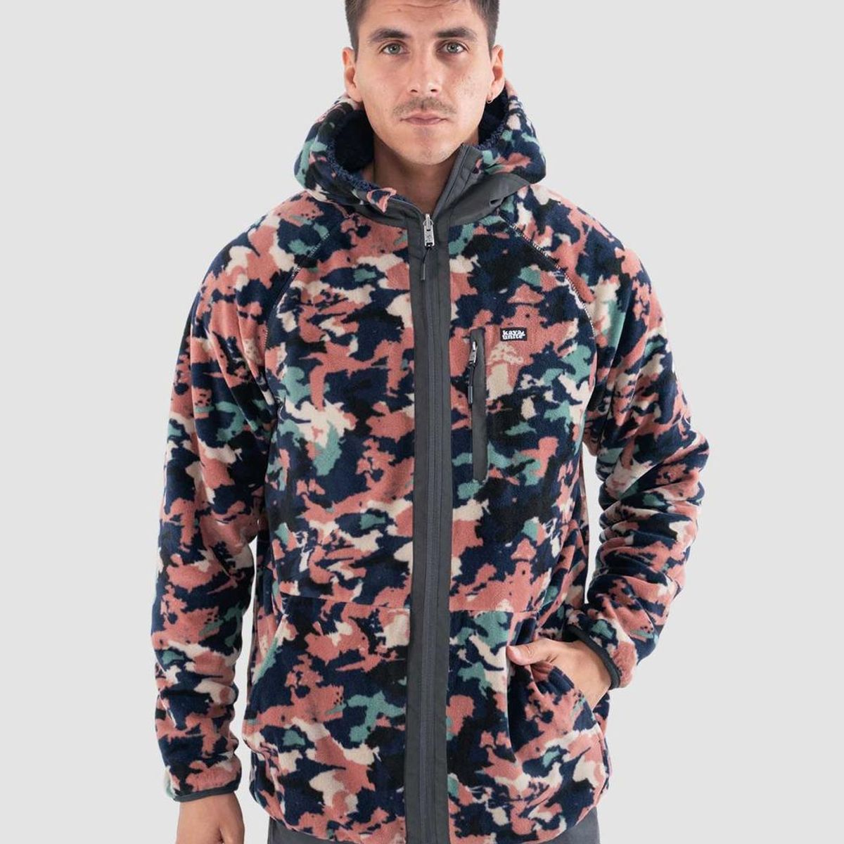 KAYA UNITE - Polerón Chiporro Hombre Shaggy Grizzly Reversible Navy