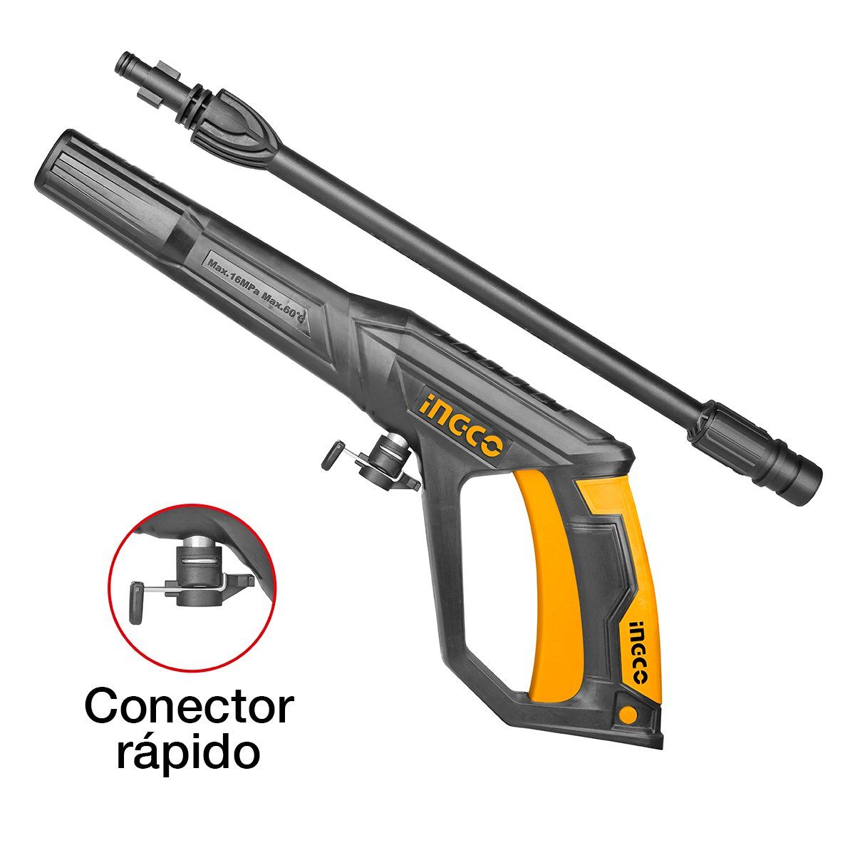 INGCO - Pistola De Hidrolavadora Con Conector Rapido Ingco Amsg028