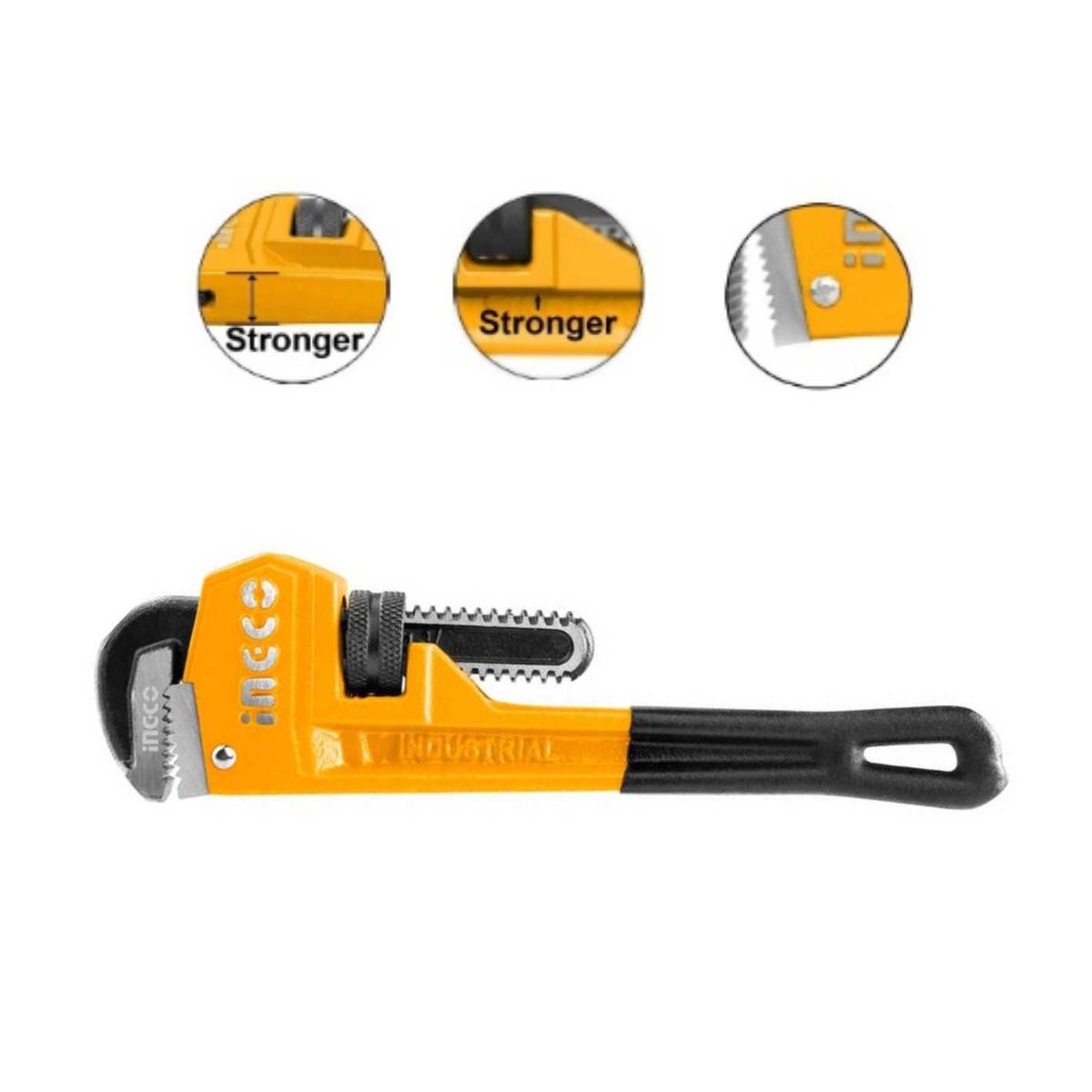 INGCO - LLAVE DE TUBO INGCO AJUSTABLE INDUSTRIAL 350MM/14"
