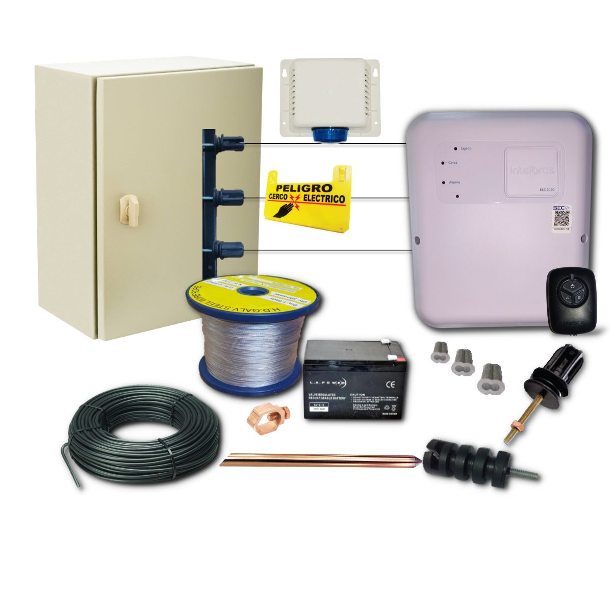INTELBRAS - Kit 330 Metros Full Cerco Eléctrico Intelbras