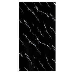 DOER - Lamina De Pvc Estilo Mármol Para Pared 122 Cm X 244 Cm 006 Negro Wave