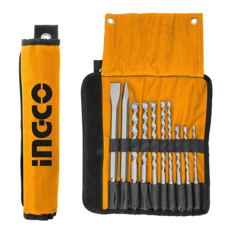 INGCO - Set De Brocas Y Cinceles Sds Plus 10 Piezas Ingco Akd2101