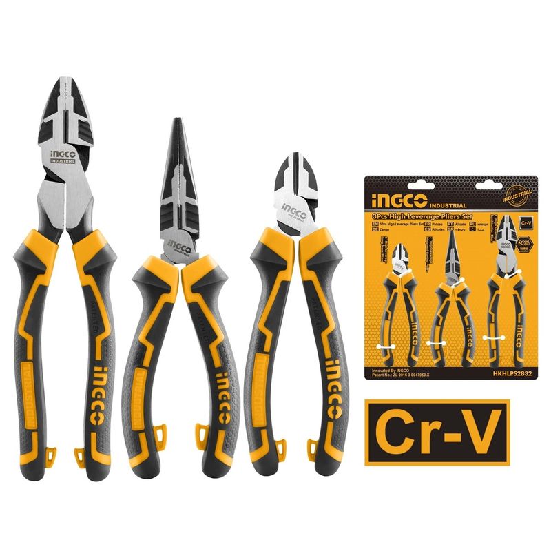 INGCO - Set Alicates Industrial 3 Piezas 180-240Mm Ingco Hkhlps2832