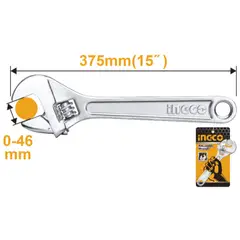 INGCO - Llave Ajustable 375Mm/15" Hadw131152