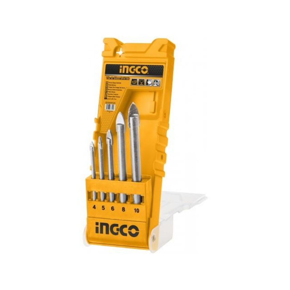 INGCO - Set De Broca Para Vidrio 5 Piezas 4-10Mm Industrial Ingco Akd7058