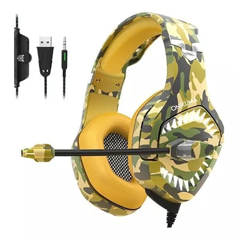 ONIKUMA - Auriculares Gamer K1 Pro Led Onikuma Pc Xbox Tablet Celular Amarillo