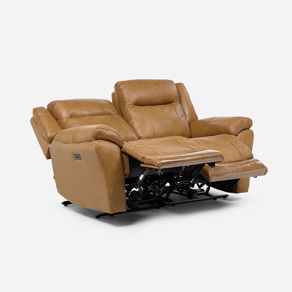 ROSEN - Sofá Reclinable Rimini 2 Cuerpos Eléctrico Cuero Whiskey