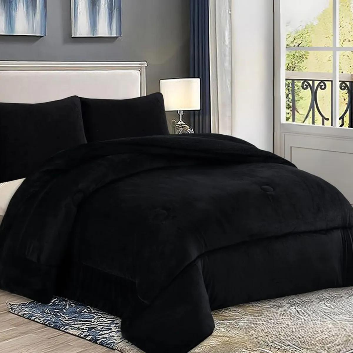 GENERICO - COBERTOR GRUESO PLUSH CON CHIPORRO PARA INVIERNO 2.5 PLAZA