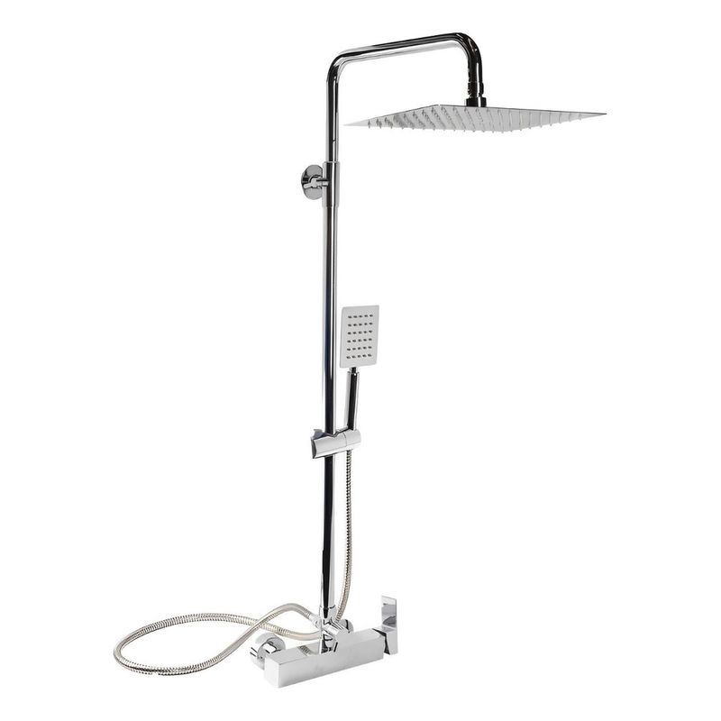 GENERICO - Columna Ducha Rectangular Con Monomando Y Ducha Telefono