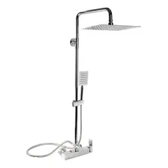 GENERICO - Columna Ducha Rectangular Con Monomando Y Ducha Telefono