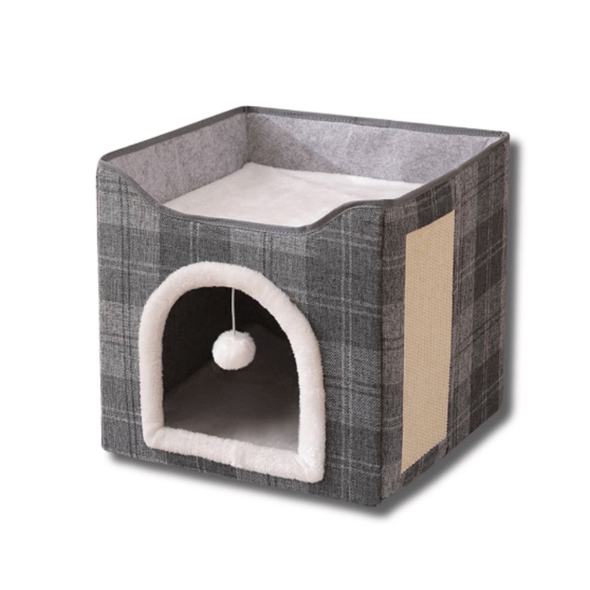 ALPHA - Cama Mascota Soft Confort Plegable Con Techo