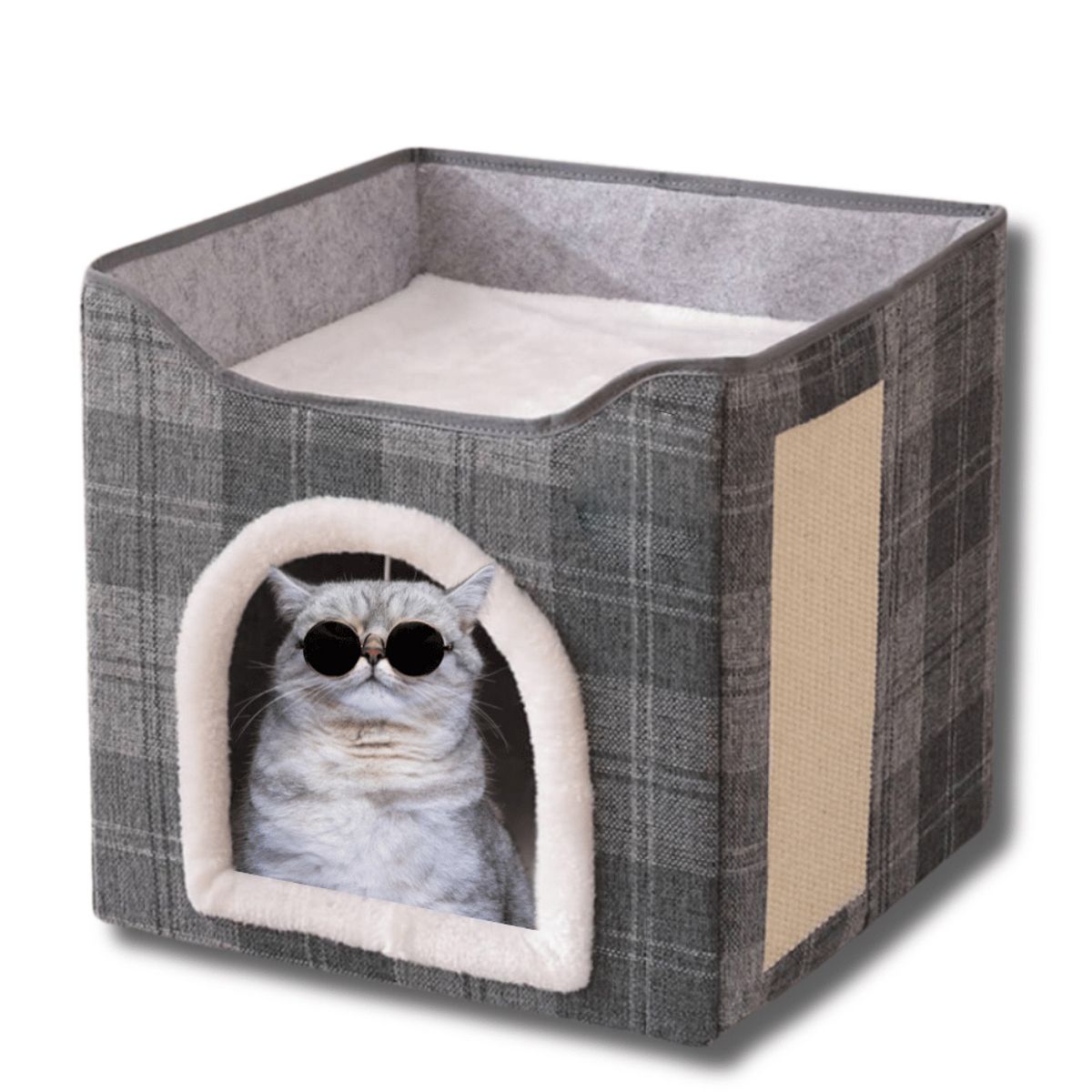 ALPHA - Cama Mascota Soft Confort Plegable Con Techo
