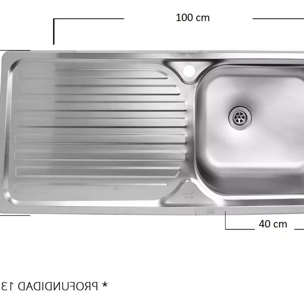 GENERICO - Lavaplatos Simple Izquierdo 100x44cm