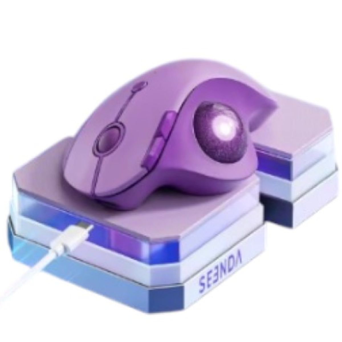 GENERICO - Mouse Trackball inalámbrico con Bluetooth ergonómico recargable